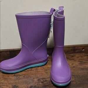 Purple Kids Rain Boots